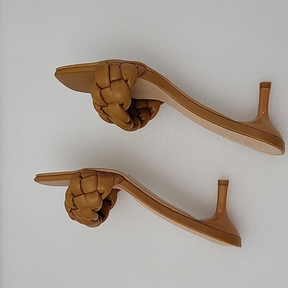 Women's slippers, fashion woven lightweight sandals, comfortable mid heel - Picture 4 of 10